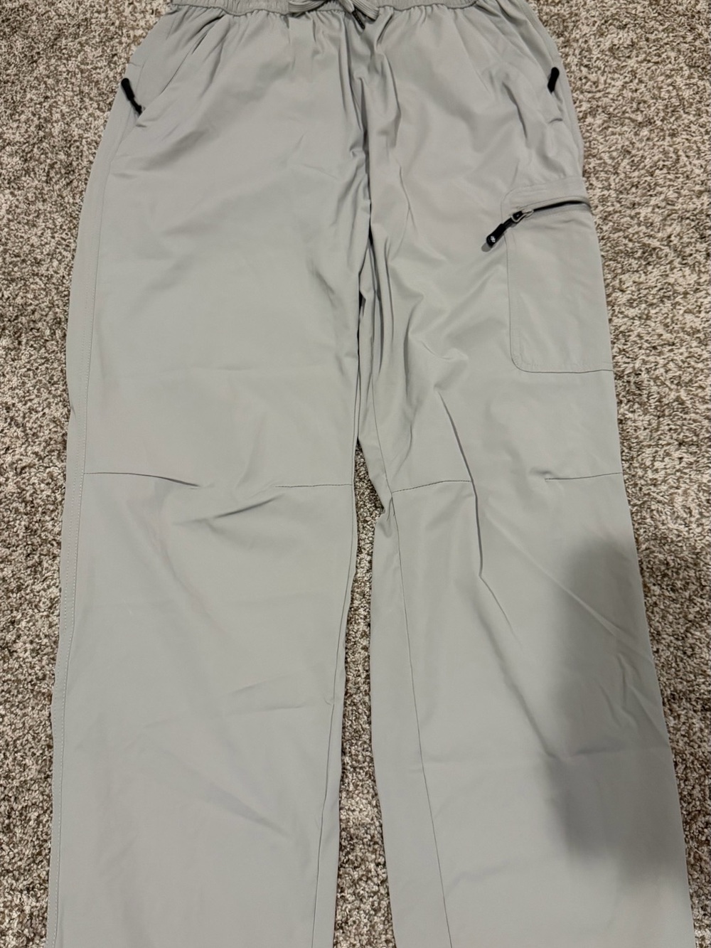 Amazon Women's Light Gray Cargo Jumpsuit Pants